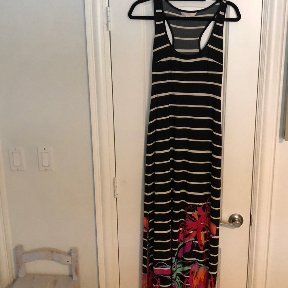 Striped Wild Flower Boston Proper Long Dress